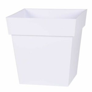 Plant pot EDA   White polypropylene 32 x 32 x 32 cm