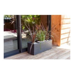 Planter EDA Graphit Up Rectangular Anthracite Dark grey 59 x 19,5 x 22,8 cm