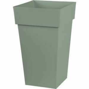 Plant pot EDA Tuscany Green Plastic Squared 39 x 39 x 65 cm