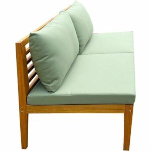 Garden sofa Alma Brown Green Acacia 124 x 70 x 77,5 cm