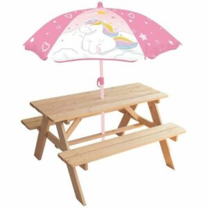 Picnic table Fun House    53 x 95 x 75 cm Sunshade Unicorn