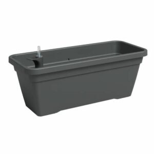 Plant pot Artevasi Anthracite 24,3 x 22 cm Plastic Rectangular