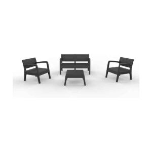 Garden furniture SP Berner Miami Dark grey 62 x 66 x 35 cm 72 x 66 x 63,5 cm 120 x 48 x 69 cm