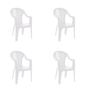 Garden chair Resol Palma White polypropylene 62 x 84 x 55 cm (4 Units)