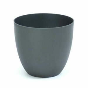 Plant pot Plastiken   Ø 38 x 33 cm Circular Plastic Multicolour Dark grey