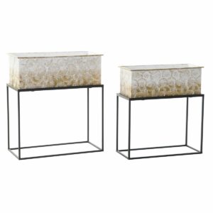 Set of Planters DKD Home Decor 53,5 x 26 x 60 cm Metal (2 Units)