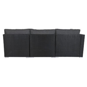 Garden sofa DKD Home Decor 300 x 150 x 65,5 cm 71 x 81 x 67 cm Steel Tempered Glass