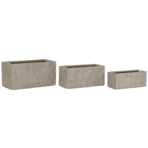 Planter Home ESPRIT Beige Magnesium 74,5 x 37,5 x 37,5 cm