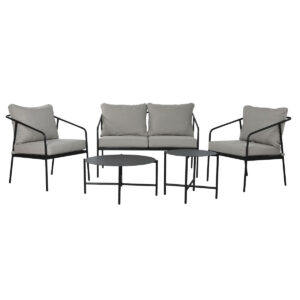 Table Set, Desk and 2 Chairs Home ESPRIT Steel 121 x 70 x 75 cm