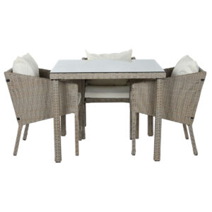 Table set with 4 chairs Home ESPRIT 90 x 90 x 72 cm