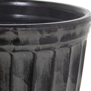 Set of Planters Alexandra House Living Black Ceramic (3 Pieces)