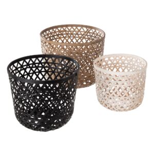 Planter 45 x 45 x 37 cm Bamboo (3 Units)