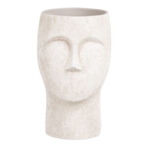 Planter Ceramic Cream 14 x 14 x 24 cm