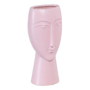 Planter 15 x 8,5 x 19 cm Face Ceramic Light mauve