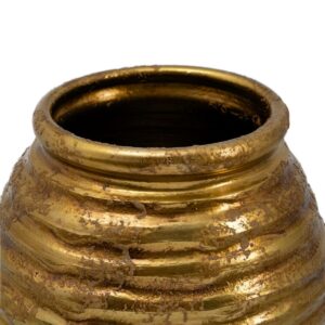 Planter 29 x 29 x 31,5 cm Ceramic Golden