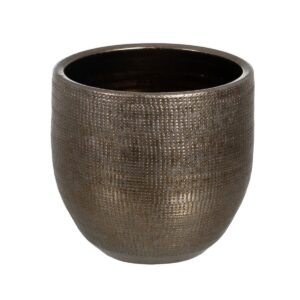 Planter Metallic Ceramic 30 x 30 x 27 cm