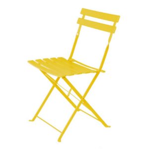 Garden chair Sira Mustard Steel 41 x 46 x 80 cm (2 Units)