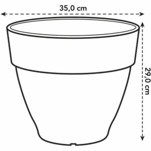 Plant pot Elho   Circular Anthracite Plastic Ø 30 cm