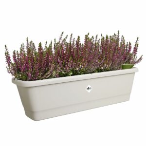 Plant pot Elho White 20 x 65 x 17 cm Grey Plastic Squared