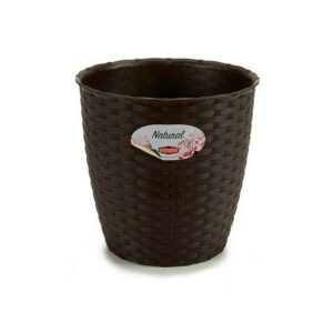 Plant pot Stefanplast Plastic Chocolate 19 x 17,5 x 19 cm (12 Units)