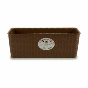 Planter Stefanplast Beige Plastic 39 x 13,5 x 15,5 cm (12 Units)