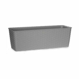 Planter Stefanplast Grey Plastic 18 x 16 x 49 cm (12 Units)