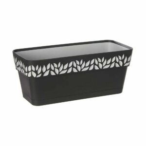 Self-watering planter Stefanplast Cloe Anthracite Plastic 13,3 x 12,3 x 29,3 cm (12 Units)