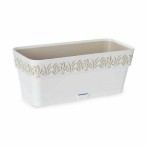 Self-watering planter Stefanplast Gaia White Plastic 13,3 x 12,3 x 29,3 cm (12 Units)