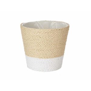 Planter White Rope Plastic 14 x 12,5 x 14 cm (24 Units)