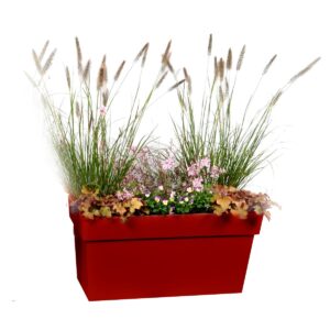 Self-watering planter EDA Tuscan Wall Rectangular Red 79 x 35 x 39 cm