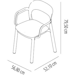 Garden chair Garbar Ona Brown Beige Chocolate Sand polypropylene 56 x 79 x 52 cm 56 x 52 x 79 cm 4 Units (4 Pieces)