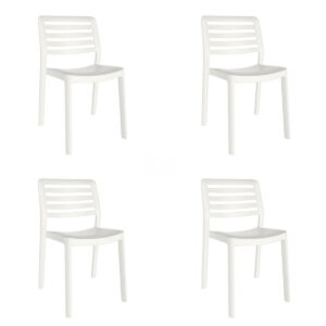 Garden chair Garbar Wind White polypropylene 50 x 78 x 54 cm 50 x 54 x 78 cm 4 Units (4 Pieces)