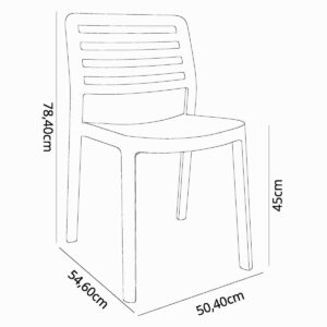 Garden chair Garbar Wind White polypropylene 50 x 78 x 54 cm 50 x 54 x 78 cm 4 Units (4 Pieces)