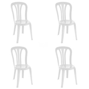 Garden chair Garbar Garrotxa White polypropylene 43 x 52 x 89 cm 4 Units (4 Pieces)