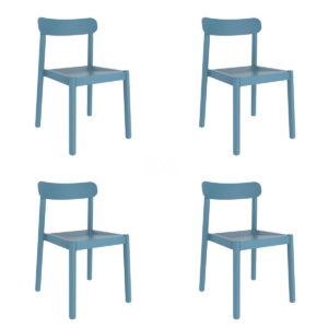 Garden chair Garbar Elba Blue polypropylene 50 x 53 x 80 cm 4 Units (4 Pieces)