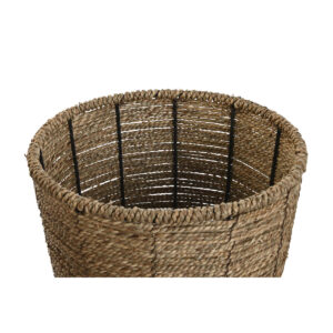 Set of Planters Home ESPRIT Brown Fibre Tropical 31 x 31 x 24 cm