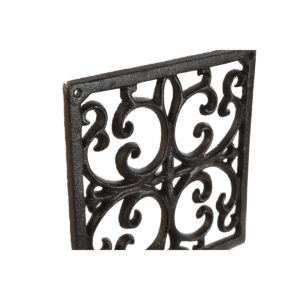 Wall Support for Hanging Flower Pots Home ESPRIT Dark brown Iron 18 x 17,5 x 18 cm