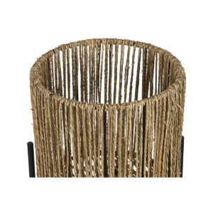 Set of Planters Home ESPRIT Black Metal Fibre 23 x 23 x 76,5 cm