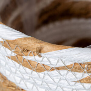 Planter Alexandra House Living White Rattan Natural Fibre