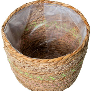 Planter Alexandra House Living Brown Rattan Natural Fibre