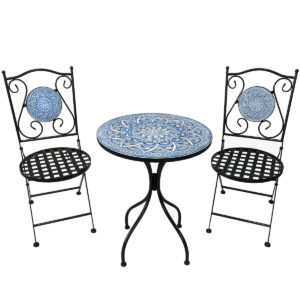 Table set with 2 chairs Alexandra House Living Multicolour 60 x 71 x 60 cm Mosaic