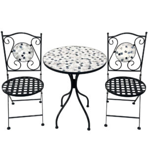 Table set with 2 chairs Alexandra House Living Multicolour 60 x 71 x 60 cm Mosaic