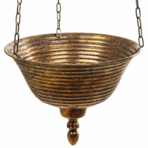 Hanging Planter Alexandra House Living Golden Iron 33 x 122 x 33 cm