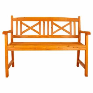 Bench Alexandra House Living Orange Fir wood 65 x 68 x 120 cm