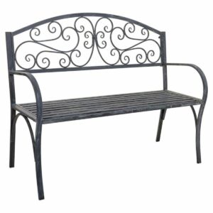 Bench Alexandra House Living Grey Iron 53 x 91 x 153 cm