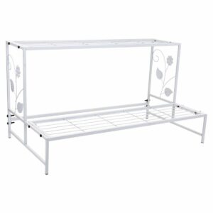 Flower Pot Stand Alexandra House Living White Iron 44 x 44 x 80 cm