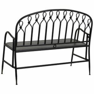 Bench Alexandra House Living Black Metal 56 x 98 x 118 cm