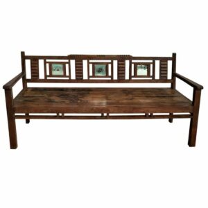 Bench Alexandra House Living Brown Recycled Wood 58 x 95 x 183 cm