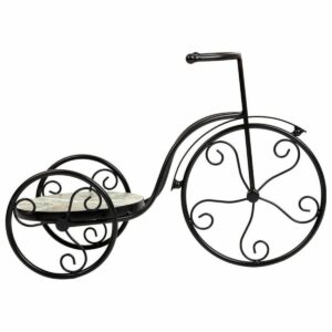 Flower Pot Stand Alexandra House Living Black Iron Tile Bicycle 23 x 36 x 53 cm