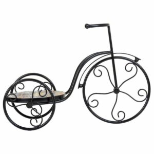 Flower Pot Stand Alexandra House Living Black Iron Tile Bicycle 23 x 36 x 53 cm